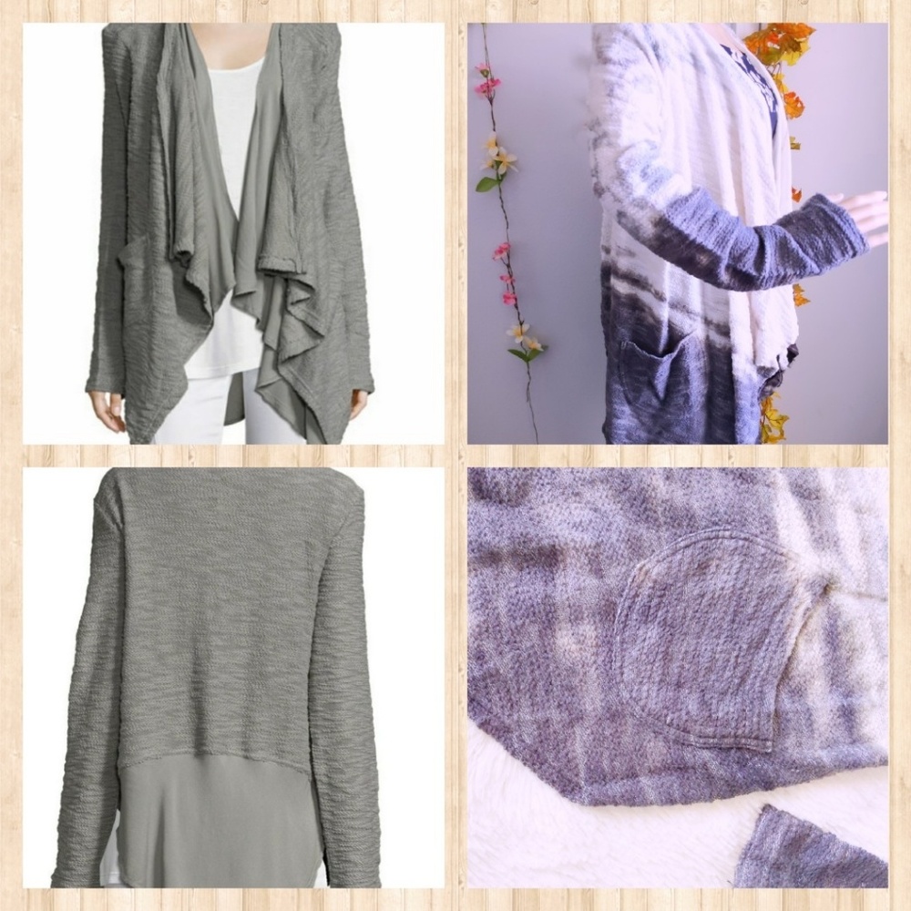NWOT XCVI OVERSIZED DRAPED TYE DYE CARDIGAN